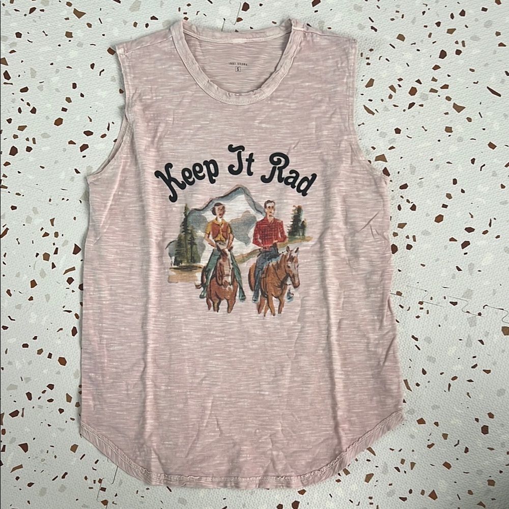 Indy Brand - Keep It Rad - Throwback Vintage Tank - Rose